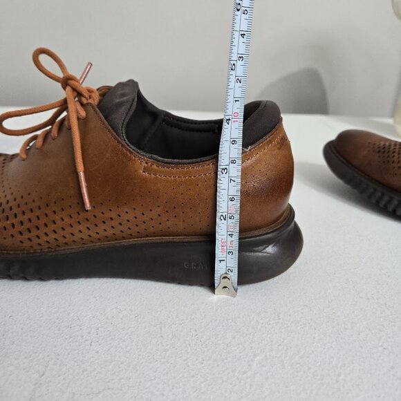 Cole Haan Mens 2.ZeroGrand Laser Wingtip Oxfords Sz 7M Tan/Java Preppy Business - Picture 11 of 12